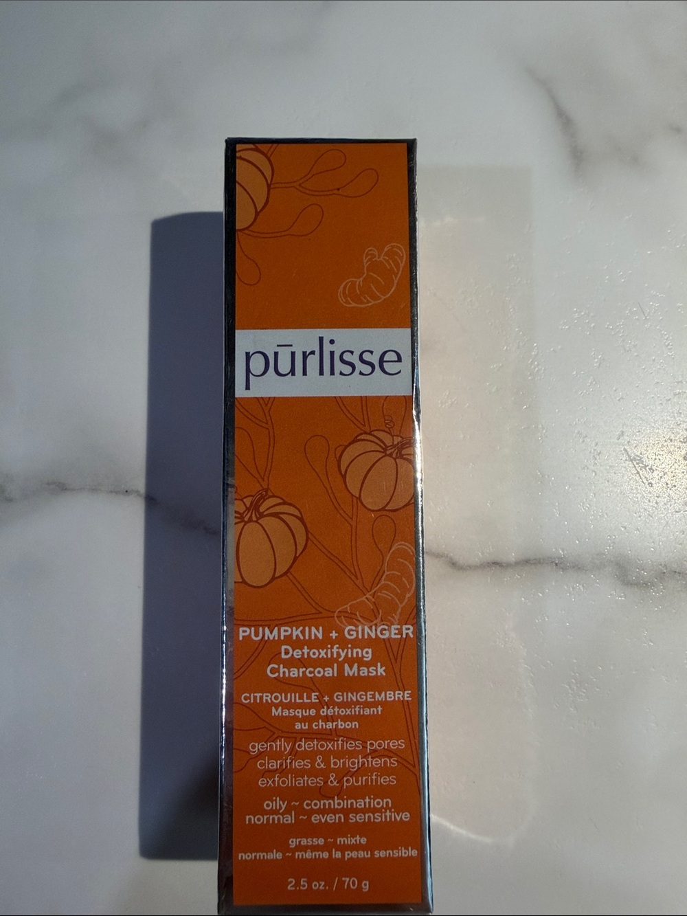 purlisse Pumpkin + Ginger Detoxifying Charcoal Mask - Orange